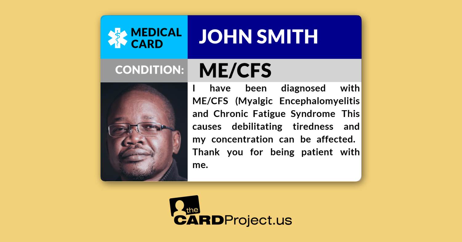 ME/CFS Medical Photo ID Card (FRONT)